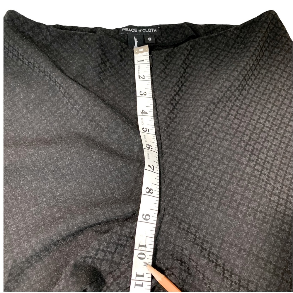 PEACE OF CLOTH Patterned Trouser Blk Sz 6 Stretch 5% Viscose Blend Front… - Picture 2 of 10